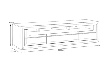 Corlius TV-Bord 194 cm - Beige/Brun - Møbler - TV borde & mediemøbler - TV-borde