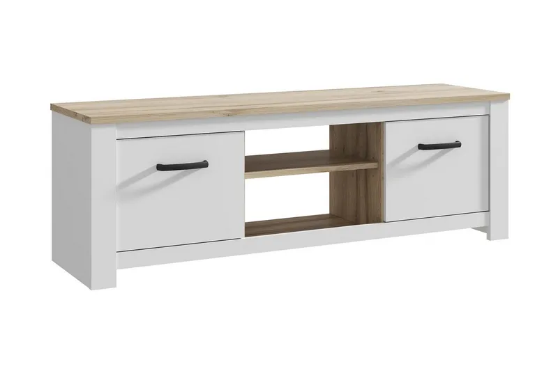 Crumpton TV-Bord 161 cm, Hvid/Brun