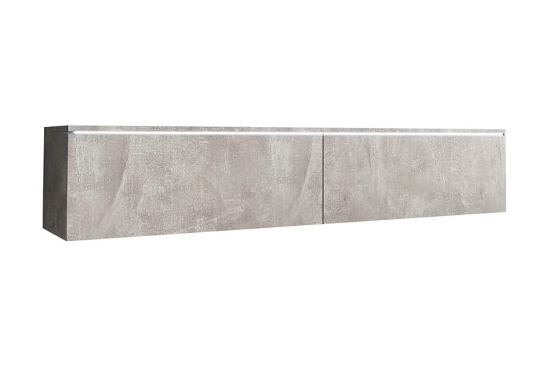 Cuguen TV-Bord 140 cm LED -belysning - Grå/Hvid - Møbler - TV borde & mediemøbler - TV-borde