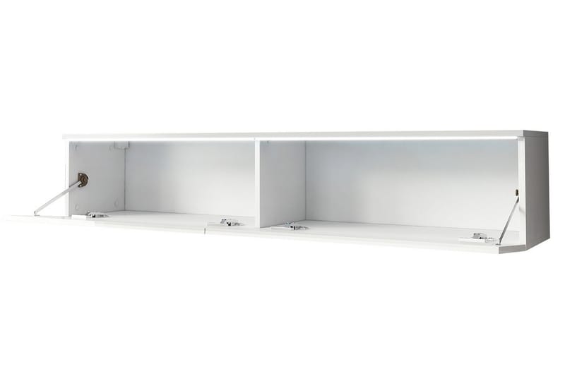 Cuguen TV-Bord 140 cm LED -belysning - Grå/Hvid - TV-borde