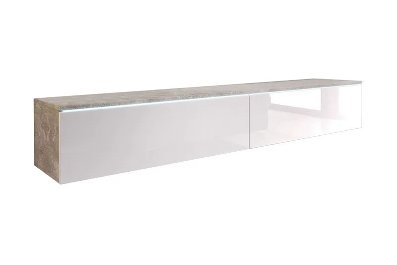 Cuguen TV-Bord 180 cm - Hvid/Grå - Møbler - TV borde & mediemøbler - TV-borde