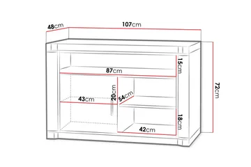 Dallas TV-bord 107x48x72 cm - Møbler - TV borde & mediemøbler - TV-borde