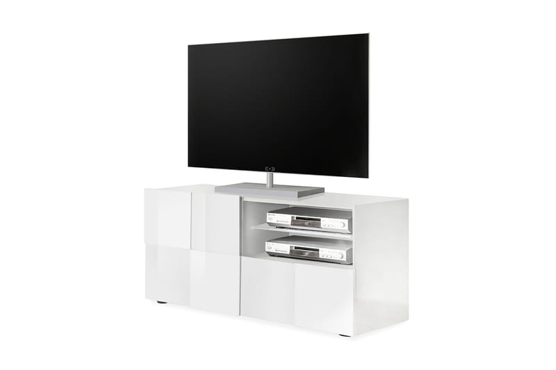 Dama TV-Bord 121 cm - Hvid Højglanslak - TV-borde