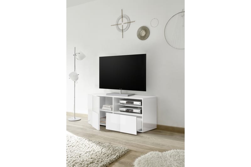 Dama TV-Bord 121 cm - Hvid Højglanslak - Møbler - TV borde & mediemøbler - TV-borde