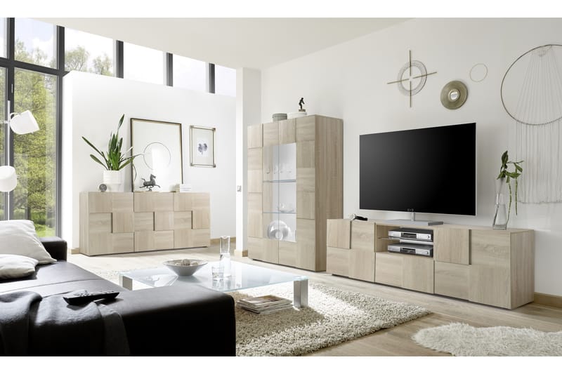 Dama TV-Bord 181 cm Stor - Samoa Eg/Træ - Møbler - TV borde & mediemøbler - TV-borde