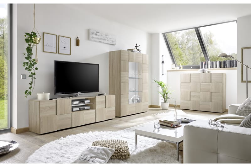 Dama TV-Bord 181 cm Stor - Samoa Eg/Træ - Møbler - TV borde & mediemøbler - TV-borde