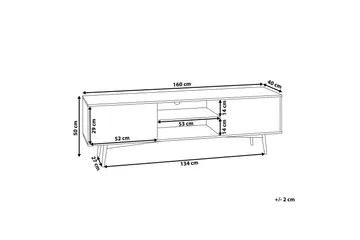 Dariana TV-Bord 160 cm - Træ/natur - Møbler - TV borde & mediemøbler - TV-borde