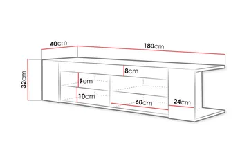 Davalos TV-Bord 180 cm - Eg - Møbler - TV borde & mediemøbler - TV-borde