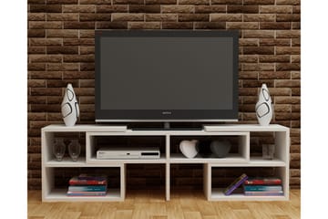 Decorotika Fritstående Udtrækkelig Tv-bord 136 cm med Opbevaring i Malet Træ - Hvid - Møbler - TV borde & mediemøbler - TV-borde