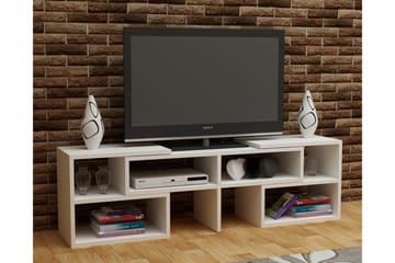 Decorotika Fritstående Udtrækkelig Tv-bord 136 cm med Opbevaring i Malet Træ - Hvid - Møbler - TV borde & mediemøbler - TV-borde