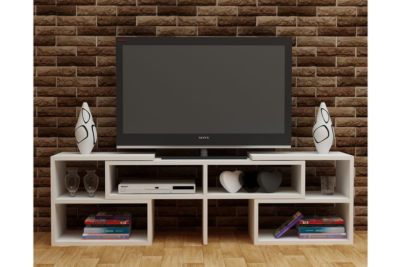 Decorotika TV-bænk 136 cm - Hvid - TV-borde