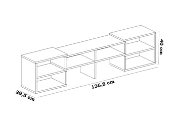 Decorotika TV-bænk 136 cm - Hvid - Møbler - TV borde & mediemøbler - TV-borde