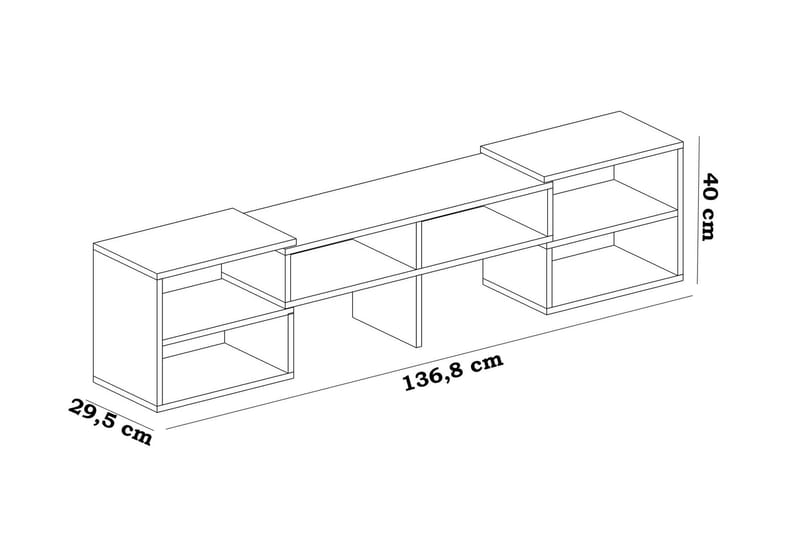 Decorotika TV-bænk 136 cm - Hvid - Møbler - TV borde & mediemøbler - TV-borde