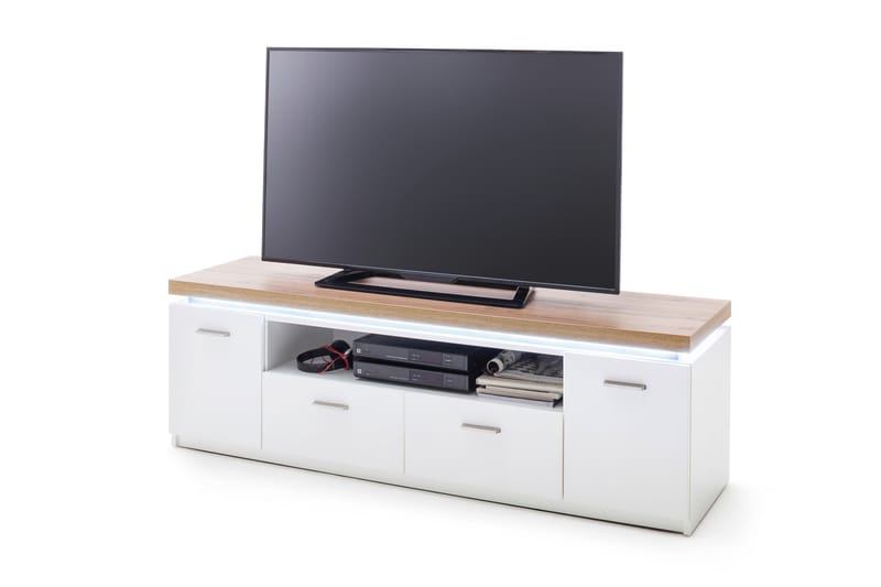 Degaust TV-Bord 156 cm - Hvid/Eg - TV-borde