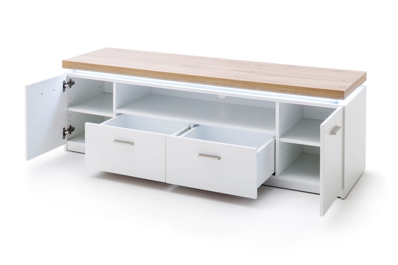 Degaust TV-Bord 156 cm - Hvid/Eg - Møbler - TV borde & mediemøbler - TV-borde