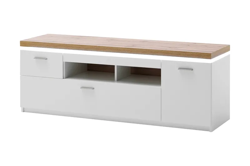 Degaust TV-Bord 156 cm, Hvid/Eg