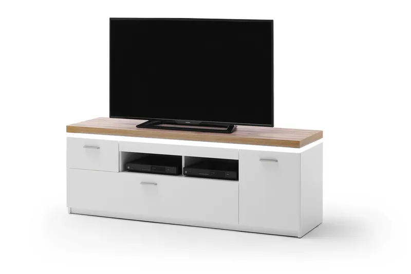 Degaust TV-Bord 156 cm - Hvid/Eg - Møbler - TV borde & mediemøbler - TV-borde