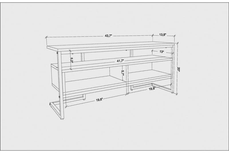 Desgrar TV-Bord 110x49,9 cm - Guld - TV-borde