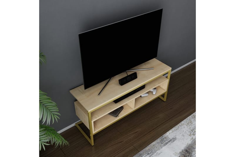 Desgrar TV-Bord 110x49,9 cm - Guld - Møbler - TV borde & mediemøbler - TV-borde