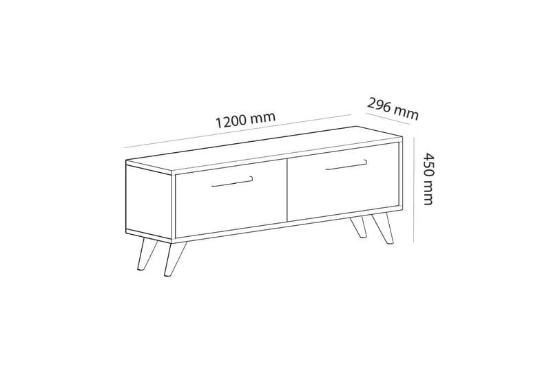 Desgrar TV-Bord 120x45 cm - Blå - TV-borde