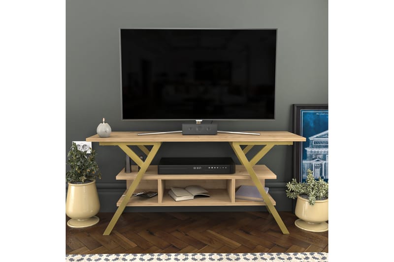 Desgrar TV-Bord 120x55 cm - Guld - TV-borde