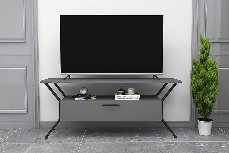 Desgrar TV-Bord 124x54 cm - Antracit - Møbler - TV borde & mediemøbler - TV-borde