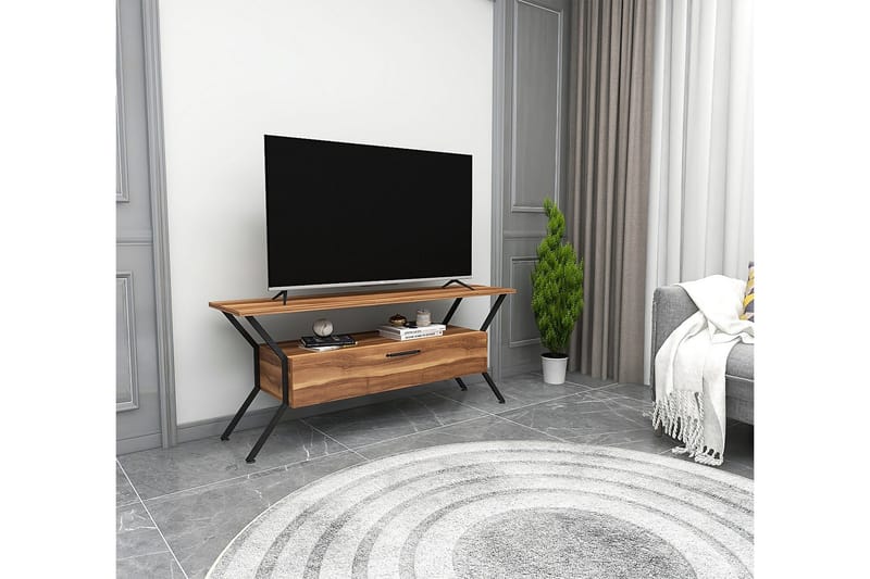 Desgrar TV-Bord 124x54 cm - Brun - TV-borde