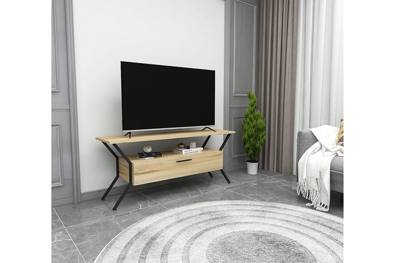 Desgrar TV-Bord 124x54 cm - Flerfarvet - TV-borde