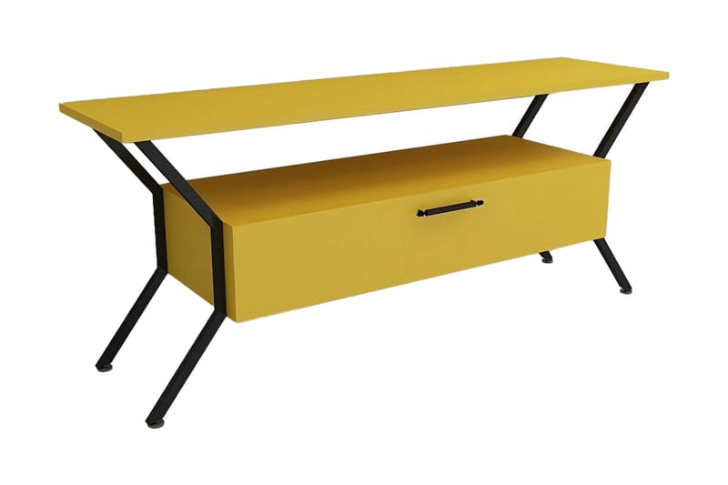 Desgrar TV-Bord 124x54 cm - Gul - Møbler - TV borde & mediemøbler - TV-borde