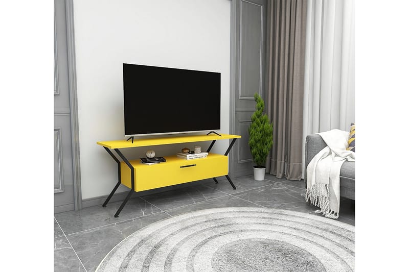 Desgrar TV-Bord 124x54 cm - Gul - TV-borde