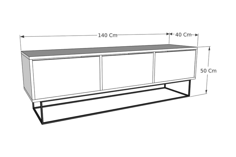 Desgrar TV-Bord 140x50 cm - Brun - TV-borde