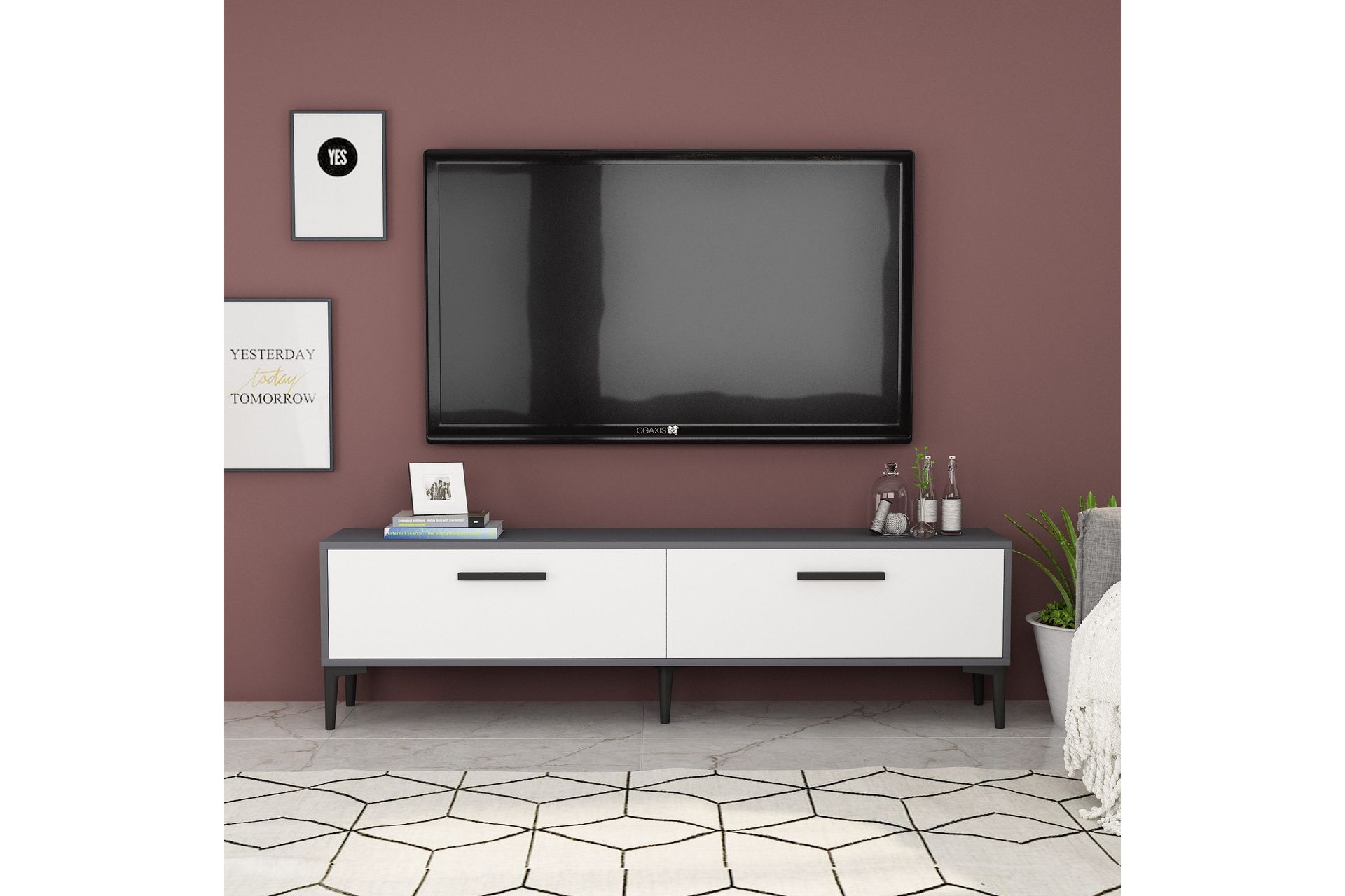 Desgrar TV-Bord 150x45 cm - Antracit - Møbler - TV borde & mediemøbler - TV-borde