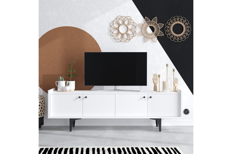Desgrar TV-Bord 150x57 cm - Hvid - Møbler - TV borde & mediemøbler - TV-borde