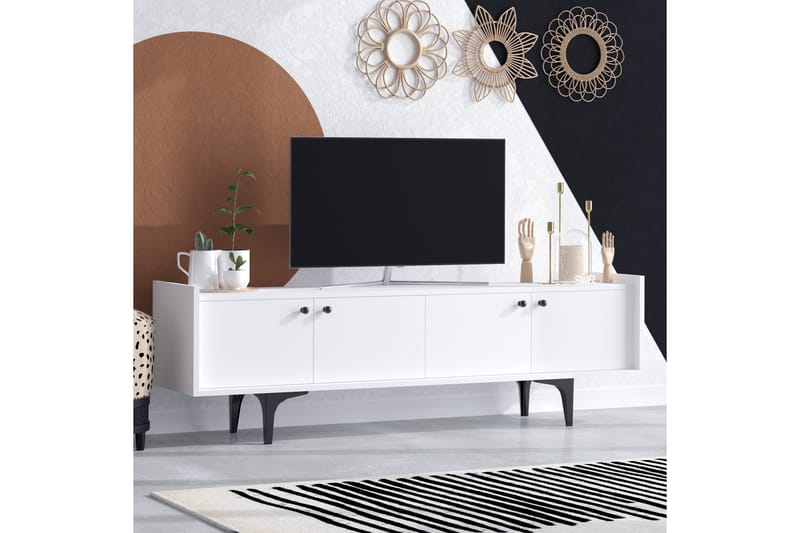 Desgrar TV-Bord 150x57 cm - Hvid - Møbler - TV borde & mediemøbler - TV-borde