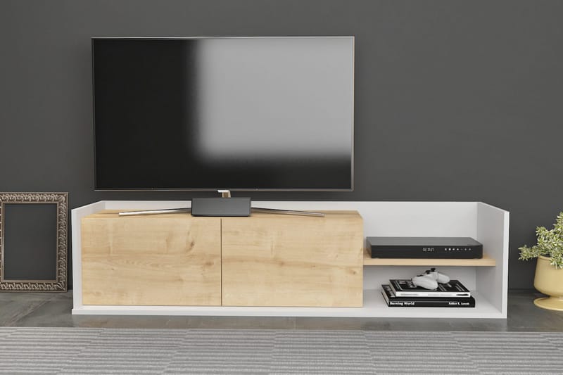 Desgrar TV-Bord 160x36,8 cm - Hvid - TV-borde