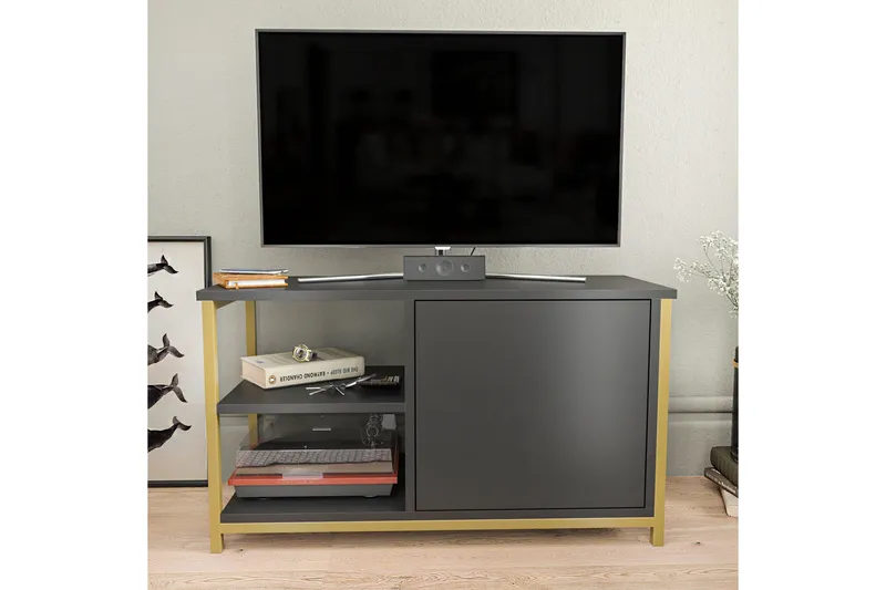 Desgrar TV-Bord 89,6x50,8 cm - Guld - Møbler - TV borde & mediemøbler - TV-borde