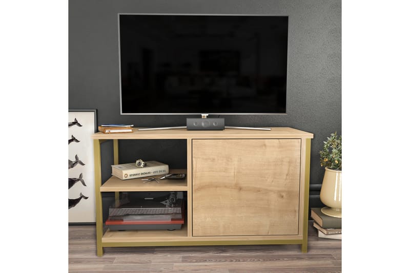 Desgrar TV-Bord 89,6x50,8 cm - Guld - Møbler - TV borde & mediemøbler - TV-borde