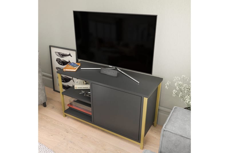 Desgrar TV-Bord 89,6x50,8 cm - Guld - Møbler - TV borde & mediemøbler - TV-borde