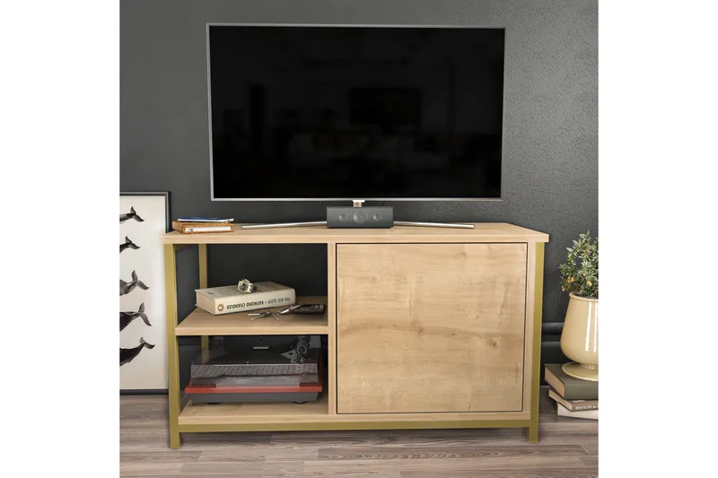 Desgrar TV-Bord 89,6x50,8 cm - Guld - Møbler - TV borde & mediemøbler - TV-borde