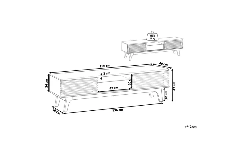 TV-bord Detroit II - Møbler - TV borde & mediemøbler - TV-borde