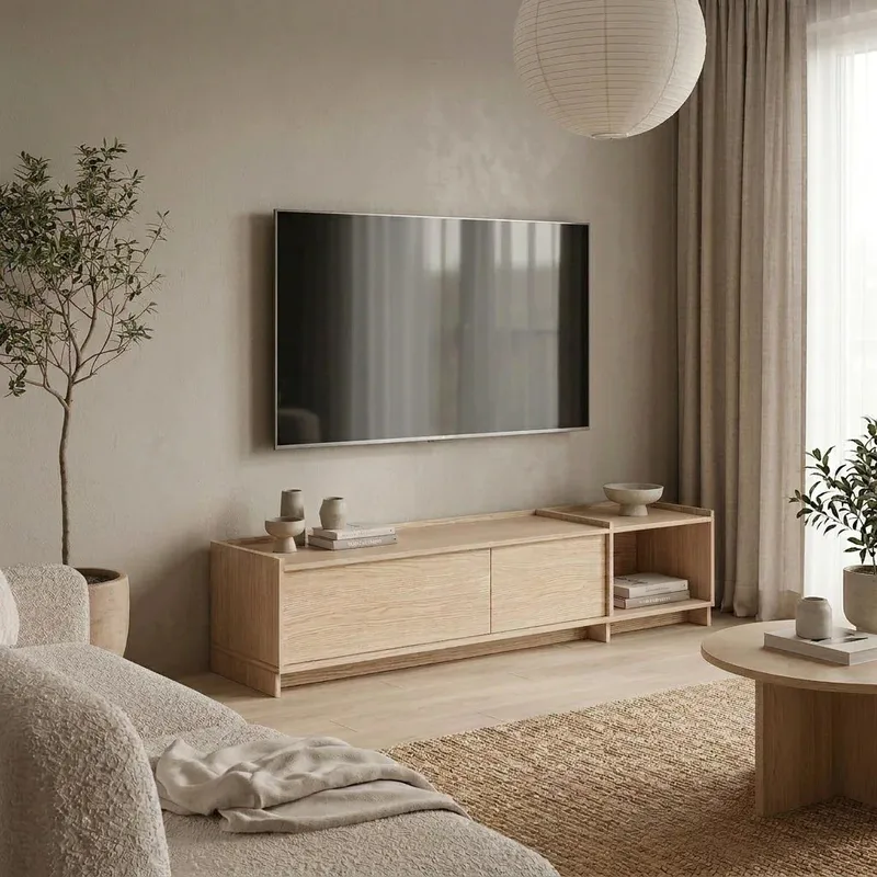 TV-bord Deyloris 180 cm - lyst naturtræ - Møbler - TV borde & mediemøbler - TV-borde