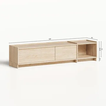 TV-bord Deyloris 180 cm - lyst naturtræ - Møbler - TV borde & mediemøbler - TV-borde
