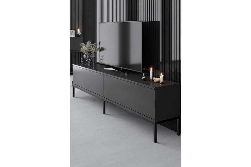 Dorlord TV-Bord 180 cm - Grå/Sort - Møbler - TV borde & mediemøbler - TV-borde