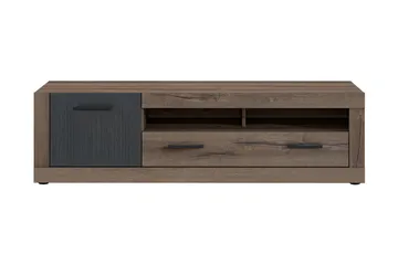 Elhovo Gulvstående Tv-bord 143,1 cm med Opbevaring i Mørkt Træ - Brun - Møbler - TV borde & mediemøbler - TV-borde