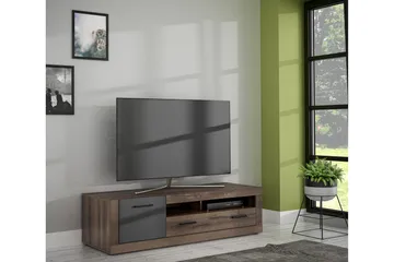 Elhovo Gulvstående Tv-bord 143,1 cm med Opbevaring i Mørkt Træ - Brun - Møbler - TV borde & mediemøbler - TV-borde