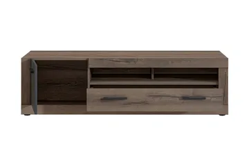 Elhovo Gulvstående Tv-bord 143,1 cm med Opbevaring i Mørkt Træ - Brun - Møbler - TV borde & mediemøbler - TV-borde