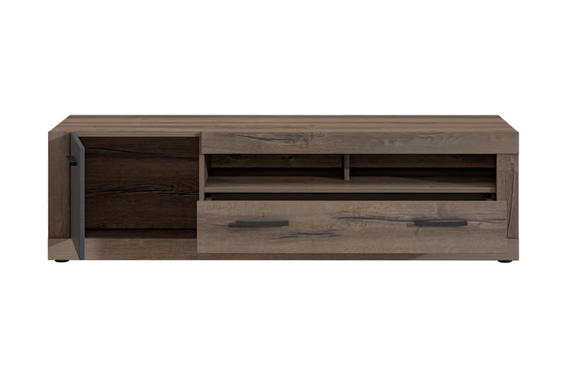 Elhovo Gulvstående Tv-bord 143,1 cm med Opbevaring i Mørkt Træ - Brun - Møbler - TV borde & mediemøbler - TV-borde