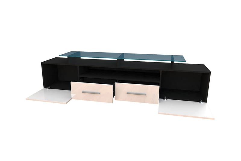 Evora TV-bord 194x39x39 cm - Beige/Grå - Møbler - TV borde & mediemøbler - TV-borde