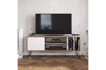 Ficociello TV-Bord 140 cm - Valnød|Sort|Hvid - Møbler - TV borde & mediemøbler - TV-borde