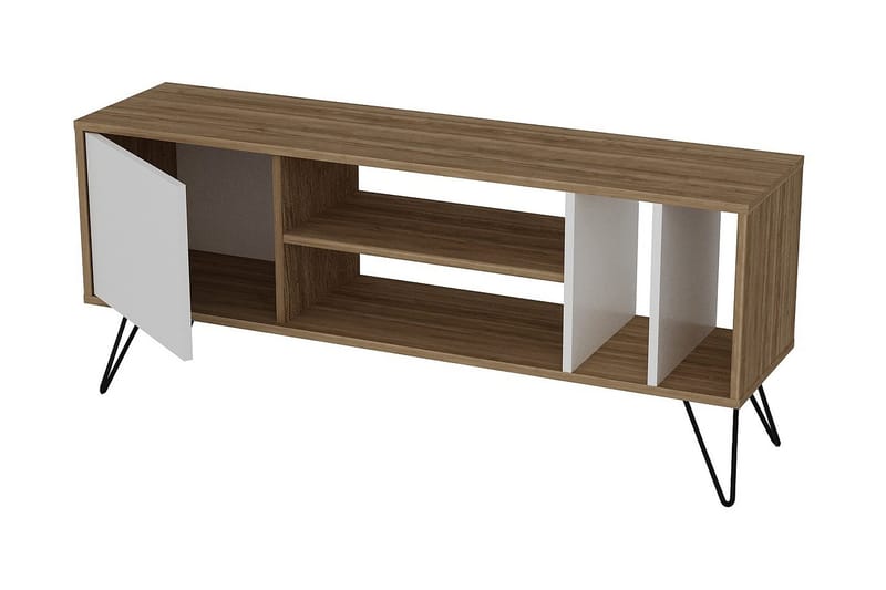 Ficociello TV-Bord 140 cm - Valnød|Sort|Hvid - Møbler - TV borde & mediemøbler - TV-borde